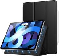 moko ipad air 4 case - slim lightweight magnetic back shell protective smart stand cover for ipad air 4th generation 10.9 inch 2020, auto wake/sleep logo