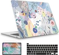 🌸 may chen macbook pro 13 inch case a2338 m1/a2289/a2251 2020 release,artistic floral hard shell case + screen protector + keyboard cover for new macbook pro 13 inch with touch bar logo