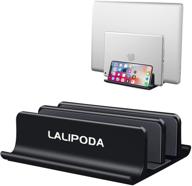 🖥️ vertical laptop stand: double desktop holder for macbook, phone, surface & more (upgraded dock, adjustable up to 17.3in) logo