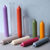 🕯️ ssee diy candle & soap mold: long pole stripe rack handmade clay craft tools for large cylinder rib candles & soaps (size s) logo