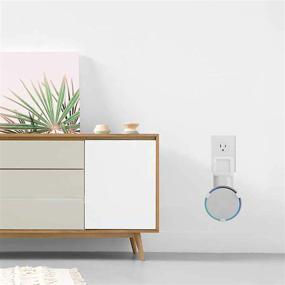 img 2 attached to 🔌 WALI AMM002-W Outlet Wall Mount Stand: Space-Saving Holder for Smart Home Speakers Dot 3rd Gen - White, 1 Pack