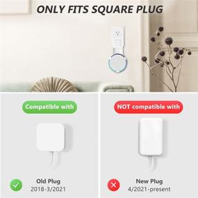 img 3 attached to 🔌 WALI AMM002-W Outlet Wall Mount Stand: Space-Saving Holder for Smart Home Speakers Dot 3rd Gen - White, 1 Pack