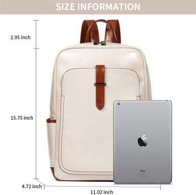 img 3 attached to BROMEN Leather Laptop Backpack Computer Backpacks for Laptop Backpacks