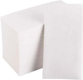 img 4 attached to 🧺 100 Soft and Absorbent Linen-Feel Disposable Hand Towels for Kitchen, Bathroom, Parties, Weddings, Dinners, or Events - Durable Decorative Cloth-Like Guest Towels and Dinner Napkins