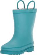 🌧️ teal western chief kids waterproof solid rain boot with cozy lining - size 13 us unisex little kid logo