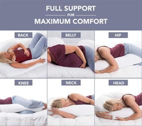 img 1 attached to 🤰 COMFYSURE Full Body Pregnancy Pillow - 58" J Shaped Maternity Pillow: Ultimate Comfort for Side Sleepers, Pregnant or Nursing Women - Hypoallergenic, Plush & Therapeutic Support