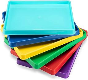 img 2 attached to 📦 Storex Sorting and Crafts Tray, 12 x 16 Inches, Assorted Primary Colors, 12-Pack - Ideal for Organization and DIY Projects!