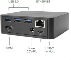 img 3 attached to 💻 High-Performance Plugable USB C Dock: 85W Charging, Thunderbolt 3 & USB-C MacBook Compatibility, 4K@30Hz HDMI, Ethernet, USB 3.0 Ports, USB-C PD, VESA Mount Included