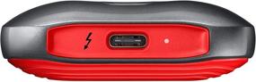 img 3 attached to Samsung X5 Portable SSD 1TB Thunderbolt 3 External SSD - Gray/Red (Model MU-PB1T0B/AM)