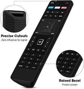 img 1 attached to 📺 Enhance and Protect Your Vizio XRT122 Smart TV Remote Control with Shockproof Silicone Case Cover - Lightweight and Durable (Black)