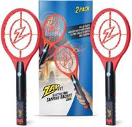 🦟 rechargeable bug zapper racket - zap it! 2 pack, powerful 4,000 volt, usb charging cable logo