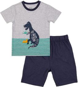 img 2 attached to 🦕 Froerley Pajamas Set 4 Pieces, Dinosaur Boys' Sleepwear in Clothing Sets
