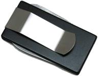 sleek black 3-in-1 money clip: a stylish and functional wallet accessory logo