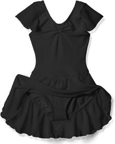 img 1 attached to 👗 Stylish Flutter Sleeve Dress for Big Girls by Capezio