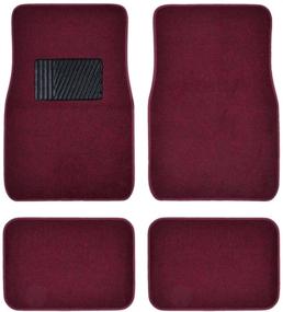 img 4 attached to BDK Premium 4PC Set Of Universal Carpet Floor Mats With Vinyl Safety Heel Pad For Car