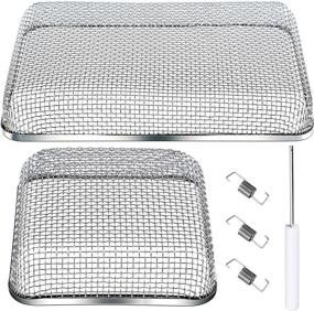 img 4 attached to 🪰 Stainless Steel Mesh Flying Insect Screen Set for RV Furnace Vent Cover - Includes Installation Tool - 2 Sizes Available (4.5 x 4.5 Inch, 8.5 x 6 Inch)