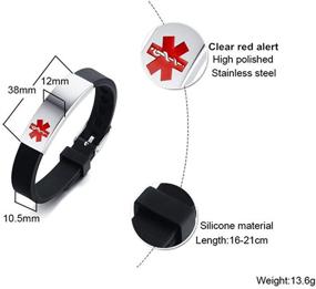 img 3 attached to Sunling Adjustable Awareness Engraving Emergency Boys' Jewelry