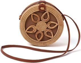 img 4 attached to Rattan Bags Women Handmade Handbag Women's Handbags & Wallets in Top-Handle Bags