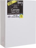 🎨 darice studio 71 7-piece stretched canvas value pack - 11x14 inch, pack of 7, white logo