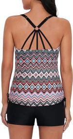 img 3 attached to 👙 Yonique Geometric Athletic Swimwear: Women's Clothing, Swimsuits & Cover Ups