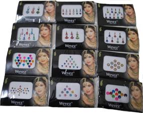 img 2 attached to 12-Pack Indian Art Bollywood Reusable Bindi Self-Adhesive Body Stickers/Tattoos