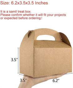 img 3 attached to 🎁 ValBox Treat Boxes 30 Pack - Brown Kraft Paper Gable Gift Boxes for Kids' Birthday Party, Wedding, Baby Shower