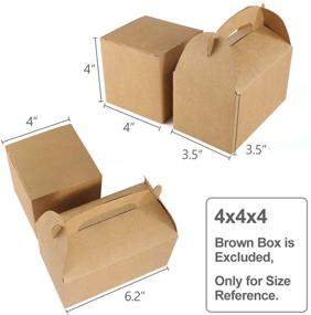 img 2 attached to 🎁 ValBox Treat Boxes 30 Pack - Brown Kraft Paper Gable Gift Boxes for Kids' Birthday Party, Wedding, Baby Shower