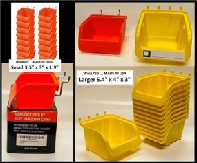 img 1 attached to High-Capacity WallPeg 36 Pegboard Bins Part Bin Kit: Ultimate Workbench Organizer with Larger Size Bins