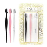 💆 effortless hair removal: pack of 3 revele precision eyebrow and bikini razors for pain-free results logo