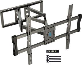 img 4 attached to 📺 Full Motion Swivel Articulating TV Wall Mount Bracket for 50-100 inch OLED QLED 4K Flat Curved TV with 29 inch Long Extension Arm, Compatible with 24 inch Studs, Max VESA 800x600mm, Supports up to 154 lbs – Pipishell