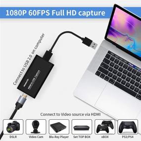 img 1 attached to 🎥 POWERAXIS HDMI в USB 2.0 Звуковая видео карта захвата: Запись в высоком разрешении 1080P/30Hz, захват игр и потоковое вещание, прямые трансляции и обучение с использованием DSLR-камер, экшн-камер и ПК.