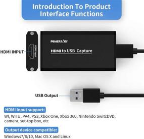 img 2 attached to 🎥 POWERAXIS HDMI в USB 2.0 Звуковая видео карта захвата: Запись в высоком разрешении 1080P/30Hz, захват игр и потоковое вещание, прямые трансляции и обучение с использованием DSLR-камер, экшн-камер и ПК.