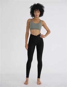 img 1 attached to ODODOS Leggings Workout Athletic Embossed Sports & Fitness and Team Sports