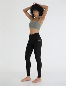 img 2 attached to ODODOS Leggings Workout Athletic Embossed Sports & Fitness and Team Sports