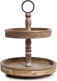 img 4 attached to 🍽️ Hallops Decorative Tiered Tray Stand