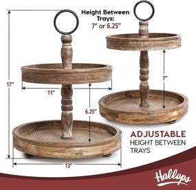 img 2 attached to 🍽️ Hallops Decorative Tiered Tray Stand