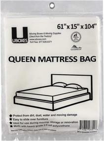 img 3 attached to Защитный эластичный матрасный чехол uBoxes для Queen-размера: 61x15x104 дюйма, толщина 2 мил, прозрачный пластик