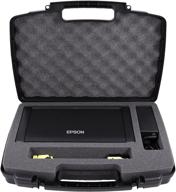 protective travel case for epson wf-100 and wf-110 wireless mobile printer: carry ink cartridges, cables, and power adapter safely with casematix logo