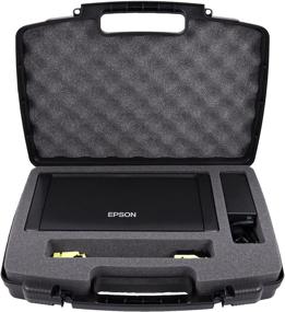 img 4 attached to Protective Travel Case for Epson WF-100 and WF-110 Wireless Mobile Printer: Carry Ink Cartridges, Cables, and Power Adapter Safely with CASEMATIX
