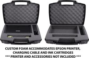 img 1 attached to Protective Travel Case for Epson WF-100 and WF-110 Wireless Mobile Printer: Carry Ink Cartridges, Cables, and Power Adapter Safely with CASEMATIX