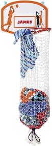 img 4 attached to 🏀 Bundaloo Basketball Laundry Hamper - Over The Door 2 In 1 Hanging Basketball Hoop/Laundry Hamper for Boys & Girls Room Decor - Fun Gift