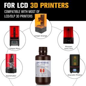 img 1 attached to 🖨️ SHINE SING 3D Printer Resin: LCD UV-Curing Resin 405Nm Standard Photopolymer Resin for LCD 3D Printing - 500g, Transparent Red