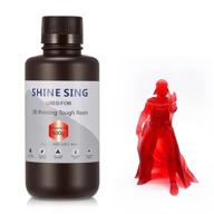 🖨️ shine sing 3d printer resin: lcd uv-curing resin 405nm standard photopolymer resin for lcd 3d printing - 500g, transparent red logo