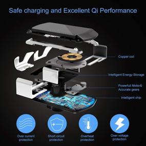 img 2 attached to Ultimate Wireless Car Charger Mount: QC 3.0, 10W Qi Fast Charging, Auto Clamping, Touch Sensing, Compatible with iPhone 11/11 Pro Max/XS/X
