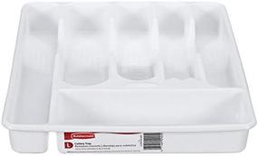 img 3 attached to Rubbermaid Cutlery Tray Large White