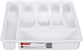 img 2 attached to Rubbermaid Cutlery Tray Large White