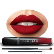 💄 dinner at 8: kuckian's sexy red lipstick - long lasting liquid velvet supremé for cruelty-free, vegan, no-smudge, liquid matte glam logo