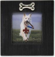 🐾 lawrence frames wash dog frame: stylish black 4x4-inch frame with bone ornament логотип