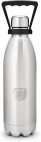 img 2 attached to 🌿 Green Stainless Steel Insulated Reusable Bottle - 1000ml (34 oz.)