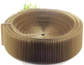 img 1 attached to BobbyPet Premium Cat Scratcher Lounge Bed - Compact & Sturdy Round Shape for Large Cats